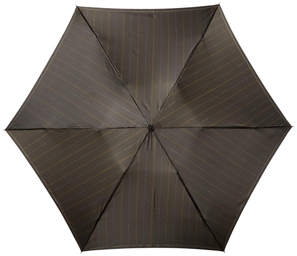 Folding Umbrella Mila Schon Twill Print Stripe Umbrella Folding Umbrella Dark Brown Rib 55cm [Moonbat] Men's Men's Men's Length Approx.