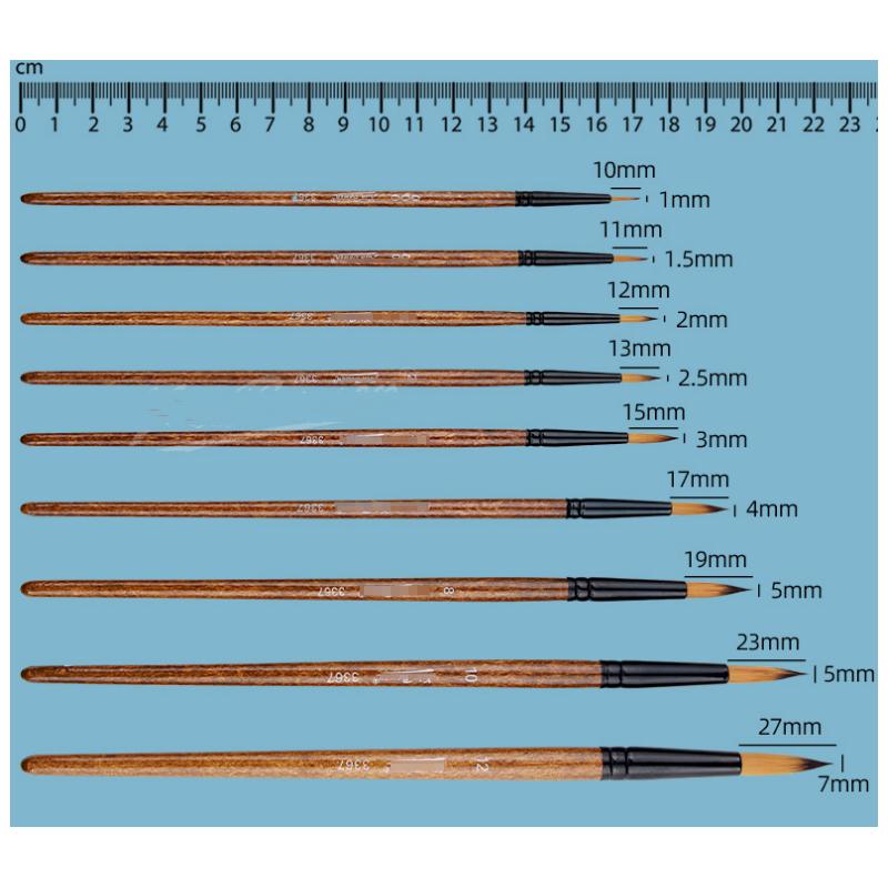 Wood Grain Professional Nylon Paint Brush Oil Watercolor Paint Brushes For Gouache Acrylic Oil Paintbrush Art Painting Supplies