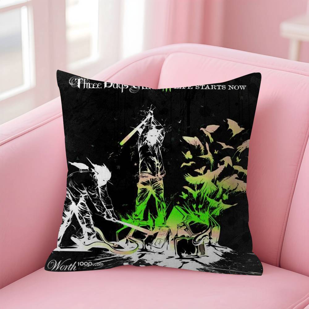 TThree days Grace Band Personalized picture text home decorative pillows Household Gifts 45x45cm