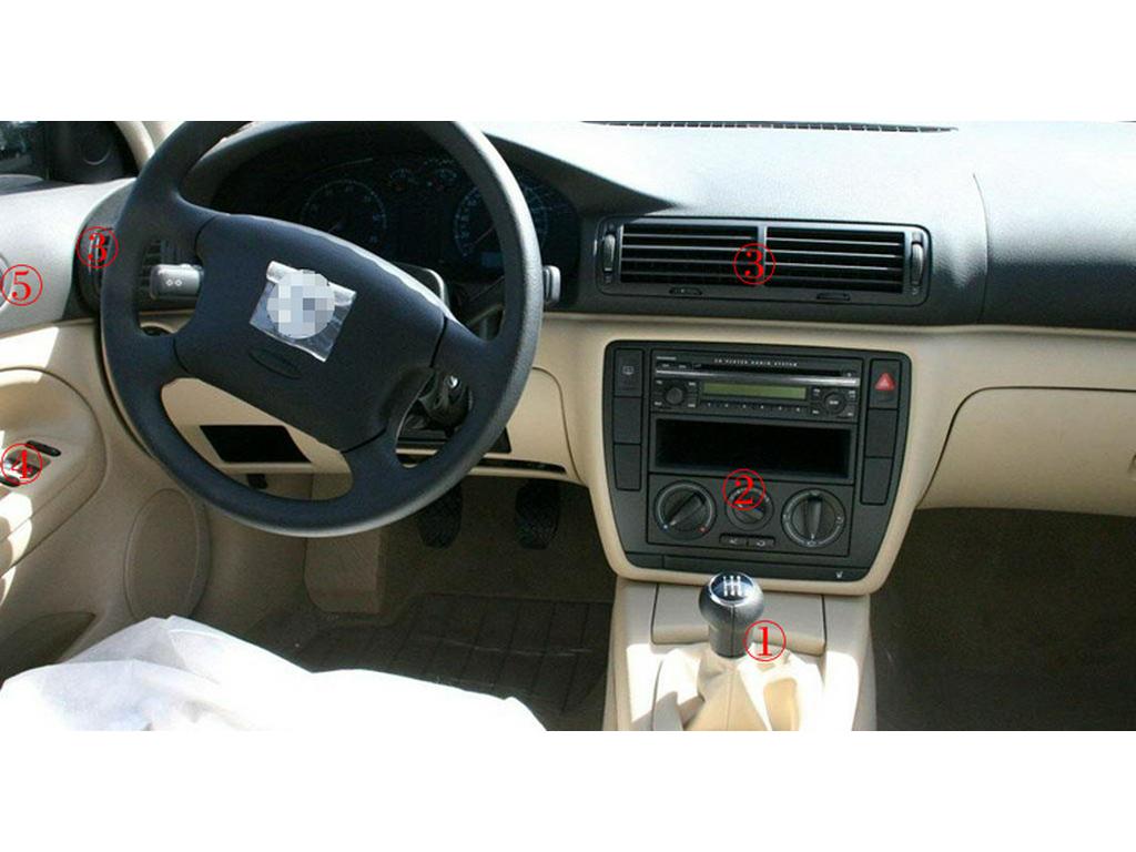 01-05 Passat B5 Interior Carbon Fiber Shift Console Sticker