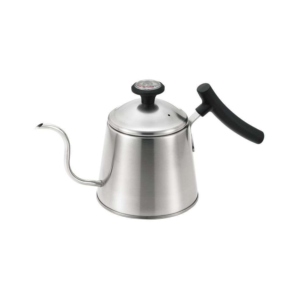 Pearl Metal Кофейник для капельного заваривания из нержавеющей стали с термометром Satin Umai Cafe 2 1,1 л HB-6630