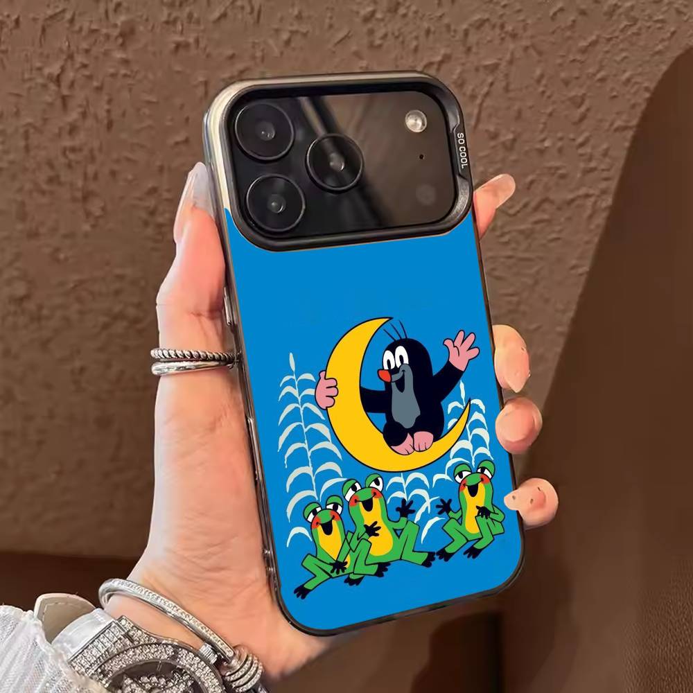 Классический мультяшный Крот Чехол для телефона для iPhone 17,16,15,14,13,12,11,Pro Max,Plus черный Конфетный Серебристый Чехол