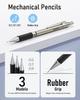 Набор механических карандашей Nicpro – Металлические карандаши с футляром, Держатель грифеля 0,5 мм / 0,7 мм / 0,9 мм / 2,0 мм, Включает графитовые стержни (2Б, ХБ, 2Н) & 12 сменных блоков