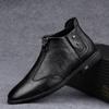 Мужские ботинки, новые повседневные туфли из натуральной кожи с высоким берцем, повседневная деловая обувь из коровьей кожи высшего качества, зимние теплые ботильоны
