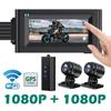 Водонепроницаемая камера для мотоцикла с сенсорным экраном WiFi Dual 1080P Full HD Motor DVR Dash Cam Black GPS Box