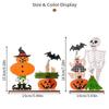 Intriguing Human Skeleton Pumpkin Man Unique Desktop Decorations for Halloween Parties Atmospheric Props Creative DIY Holiday