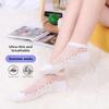 5 Pairs Socks for Women Spring/summer Thin Floret Crystal Silk Boat Socks for Women Invisible Socks Breathable Glass Stockings