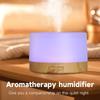 500 мл Ароматический увлажнитель Ультразвуковой диффузор холодного пара с цветной светодиодной подсветкой Деревянная текстура Ароматический диффузор для спальни Домашнего офиса