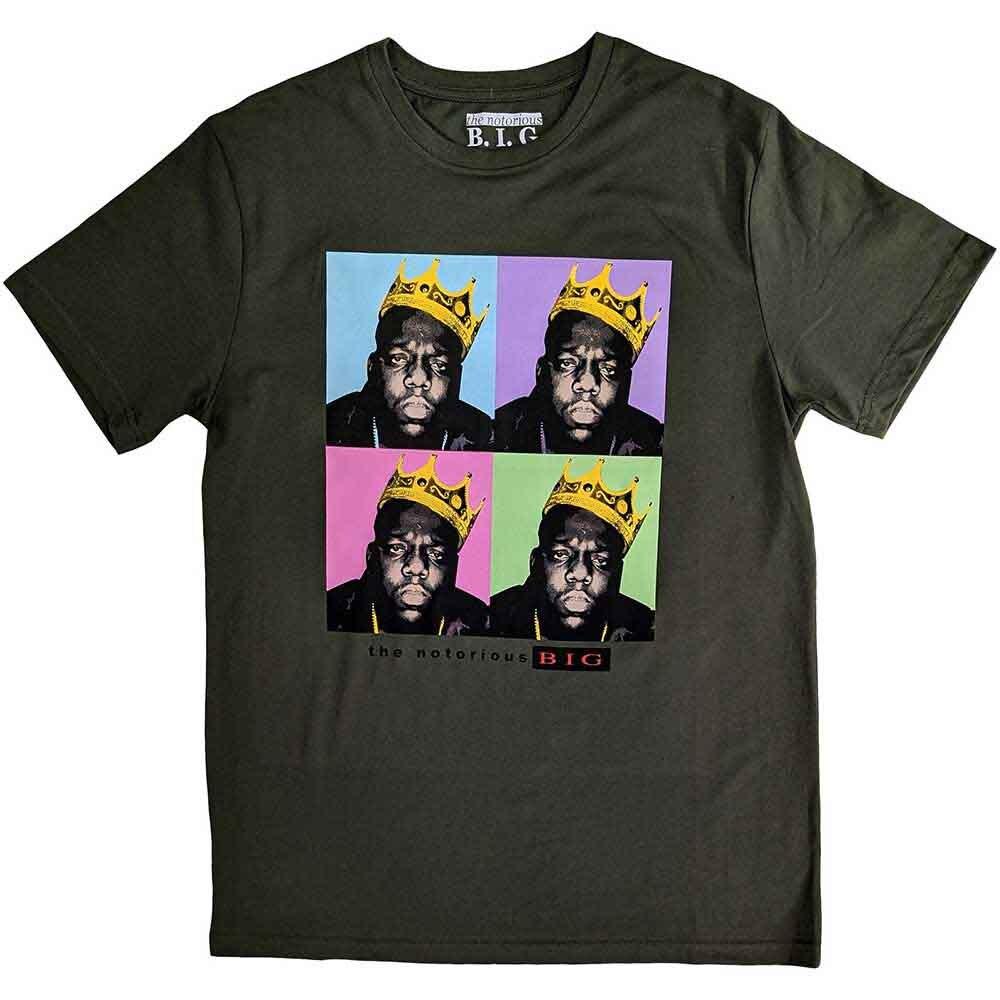 Biggie Smalls Unisex TShirt Crown Pop Art (Large)