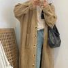 Medium and Long Over-knee Lazy Wind Cardigan Knitted Sweater Autumn Twist New Pocket Knitted Sweater Outer Coat