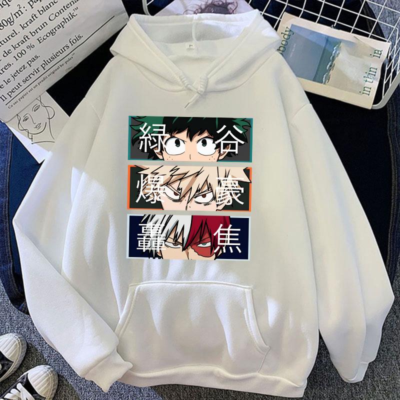 Autumn Winter My Hero Academia Print Casual Fashion Long Sleeve Men Hoodie Sweatshirt Anime Oversized Unisex Sportwear Pullovers