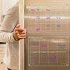 Магнитный акриловый календарь сухого стирания: Многоразовый ежемесячный и еженедельный планировщик для холодильника
