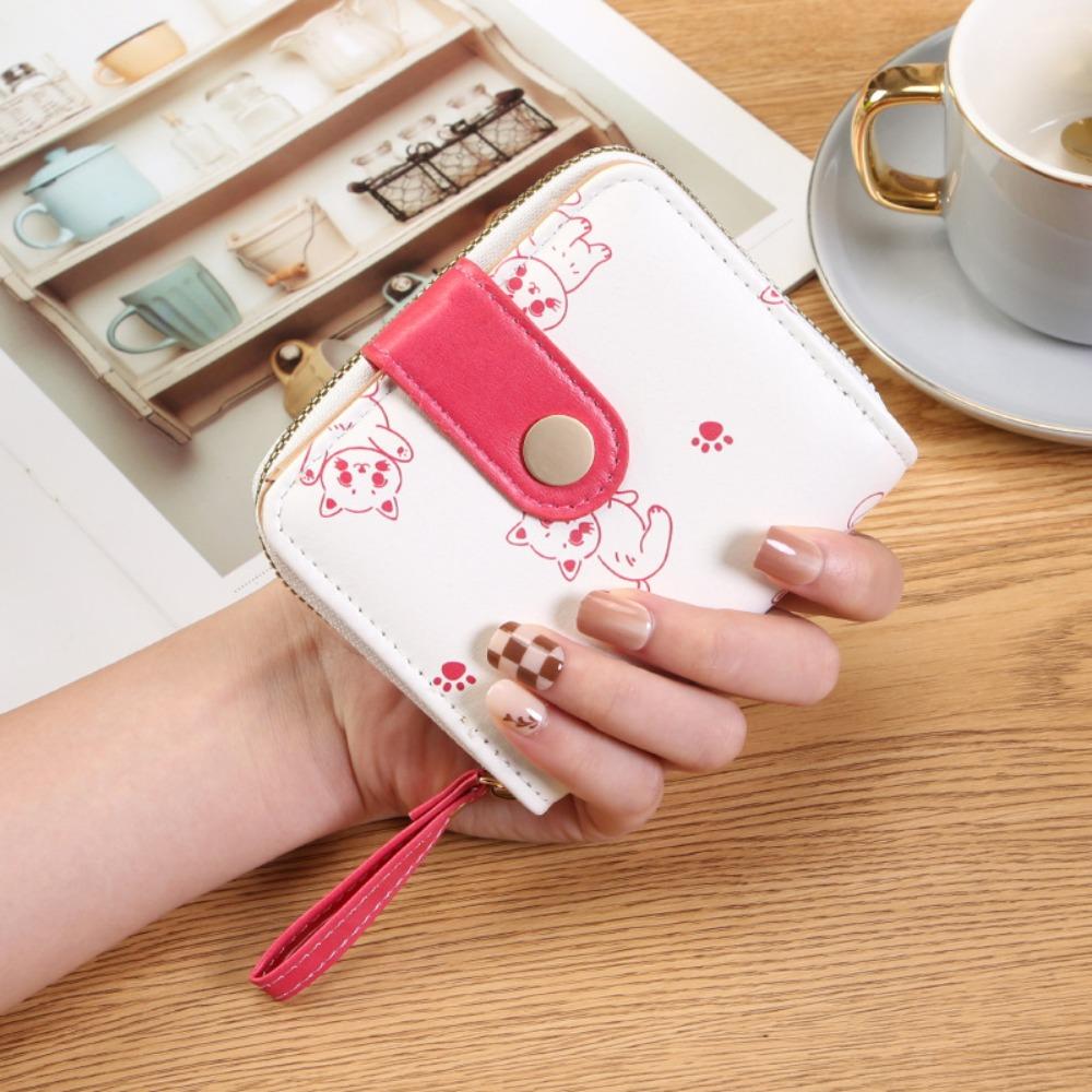 Multi-function Short Wallet Cat Pattern Card Holder Bag New Card Wallet Girl