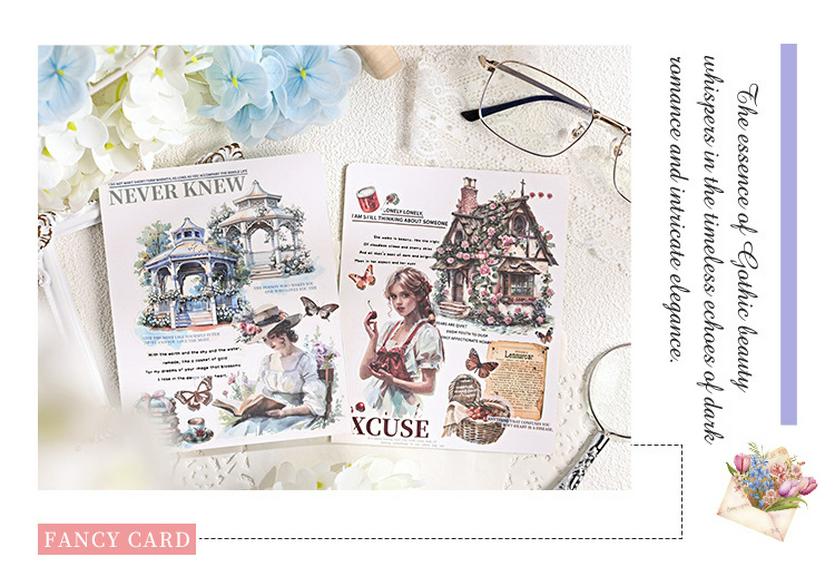 Книга стикеров Yue Zhen Retro Journey с вырезкой для DIY-журналов