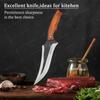 Профессиональный нож для мяса Кованый нож для разделки Нержавеющая сталь Топор Кухонный нож шеф-повара Ножи для мяса, рыбы, фруктов с чехлом