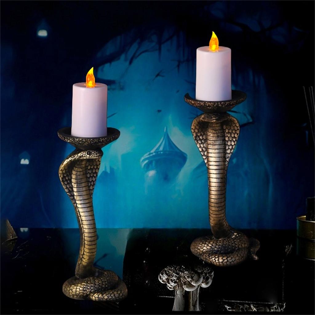 Halloween New Candlestick Ornaments Horror Atmosphere Specter Festival Decoration Candlestick Sculpture Ornaments