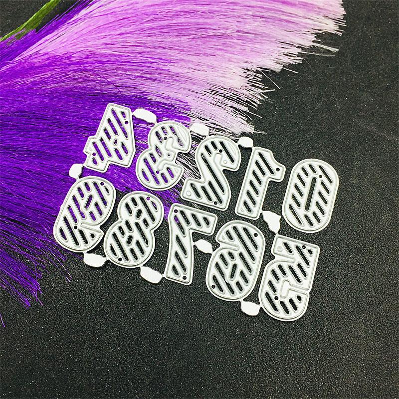 Arabic Numerals 1-10 Design Style Metal Cutting Dies DIY Scrapbooking Embossing Stencil Paper Craft Album Template