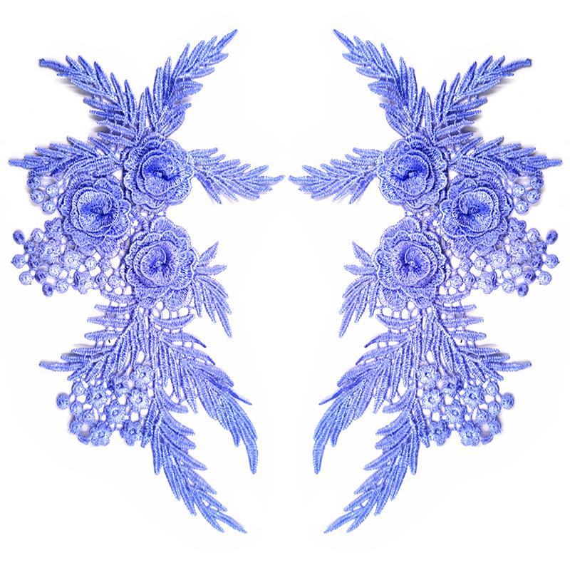 1 пара вышивка цветок 29X17см полый DIY аксессуары для одежды для одежды сумка ткань аппликация кружевная аппликация пришить