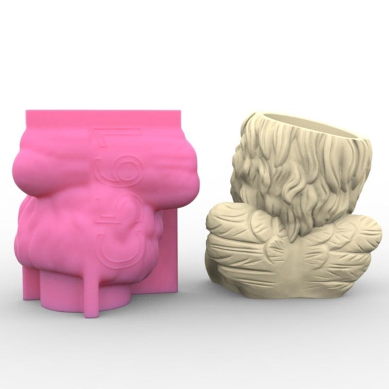 Cute Angel Silicone Mold Succulent Flower Silicone Mold for Crafts Unique Succulent Candle Holders