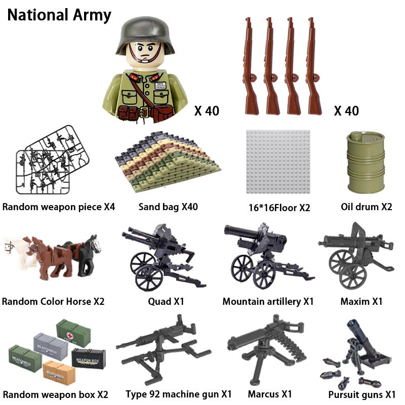 Нетоксичные 24 шт. Военные Фигурки Вторая Мировая Война Военный Продукт Фигурка Солдата Строительные Блоки Детский Праздничный Подарок Игрушки Подарки Забавные