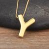 Nidin New Retro Punk Style Copper A-Z Letters Pendant Necklace Initials Alphabet For Women Vintage Name Jewelry Daily Party Gift
