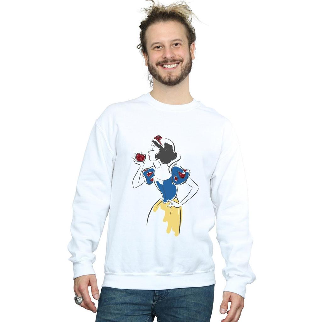 Disney Princess Mens Snow White Apple Glitter Sweatshirt