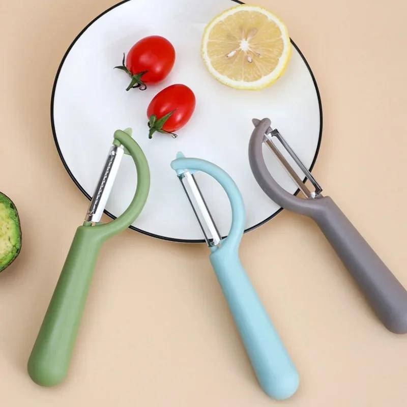 Нержавеющая сталь Овощечистка Многофункциональная Фрукты Овощи Картофель Груша Очистка Соскребание Шелковый Нож Противоскользящая Ручка Кухонные Гаджеты
