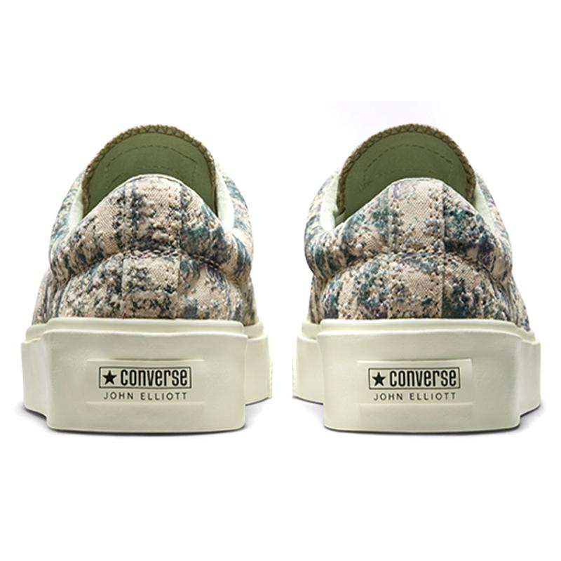 John Elliott x Converse Skidgrip Canvas Нескользящие Прочные Легкие Низкие Кеды Унисекс Оливково-зеленый