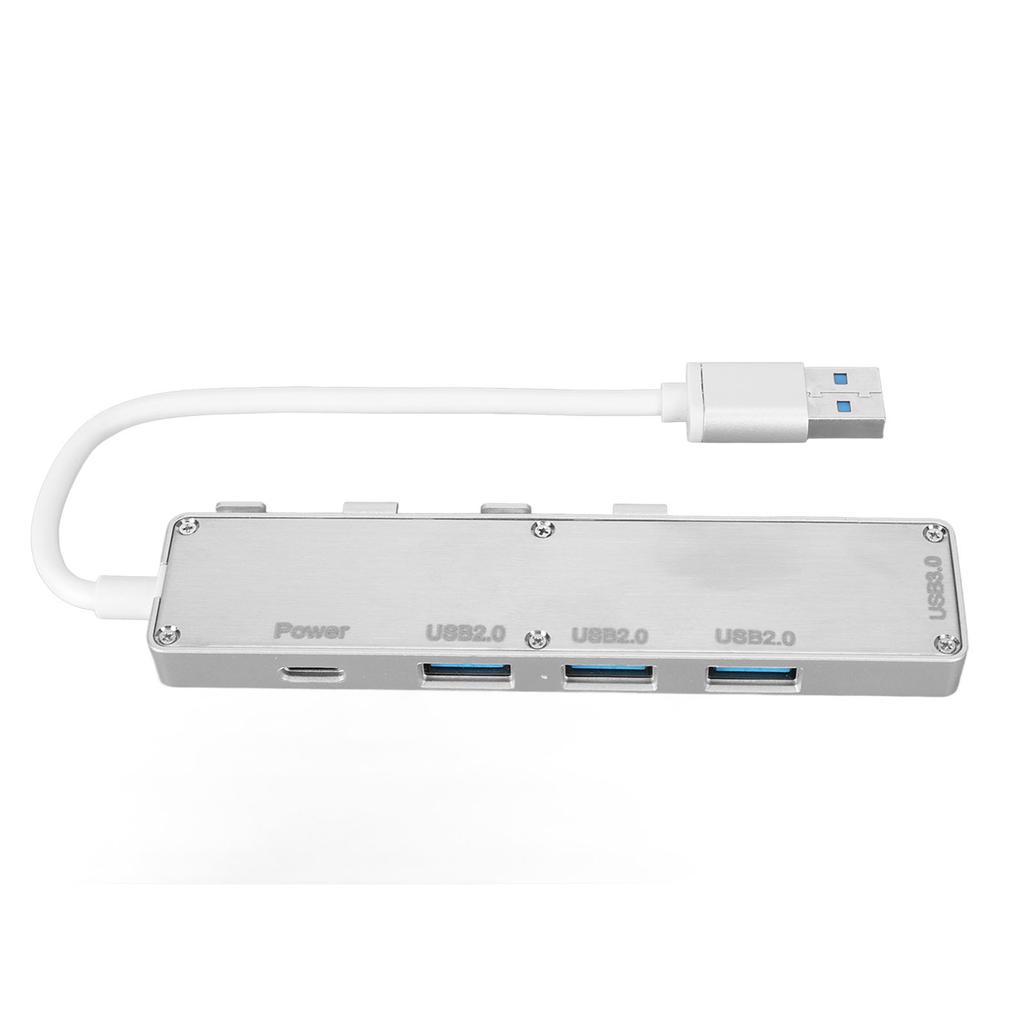 USB-концентратор Многопортовый USB 3.0 3 USB 2.0 USB C Док-станция для подключения USB-накопителя Беспроводной мыши Клавиатуры Серебристый