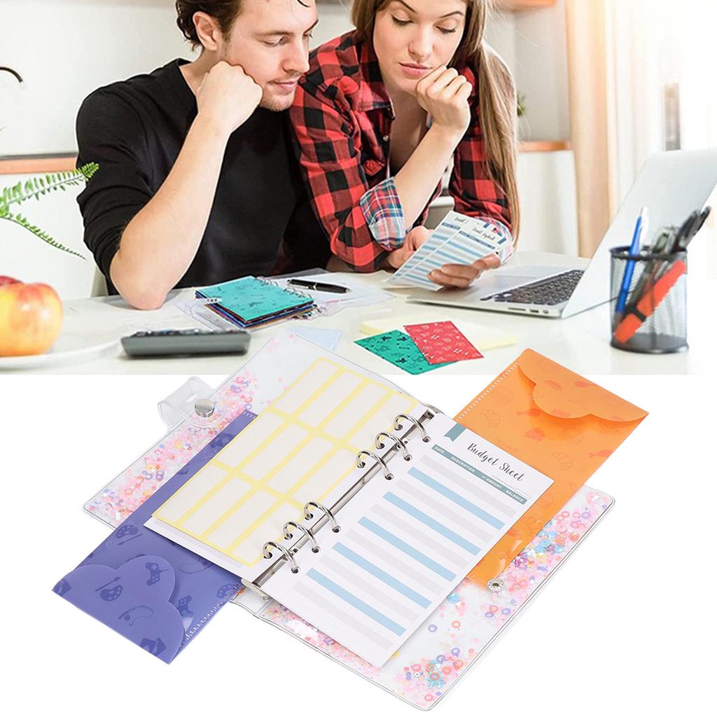 Бюджетный полупрозрачный большой емкости А6 из искусственной кожи, 6 листов, бюджетный блокнот А6, конверт для денег