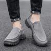 Outdoor Men Sneakers Hanmade Leather Casual Shoes Men Slip On Men Loafers Breathable Lightweight Flats Shoe Hot Sale Platform