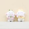 Charming Pink And Yellow Flower Dress Sheep Plush Doll Ideal For Keychain Decoration