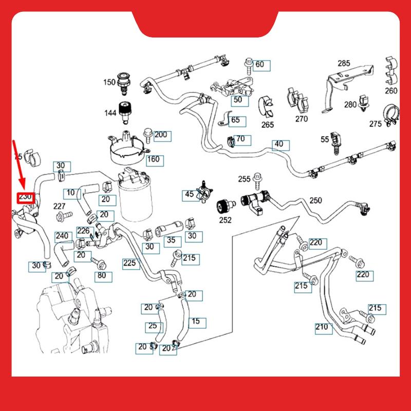 6420700281 New Engine High-Pressure Fuel Pump Oil Pipe Fuel Pipe For Mercedes Benz GL A6420700281