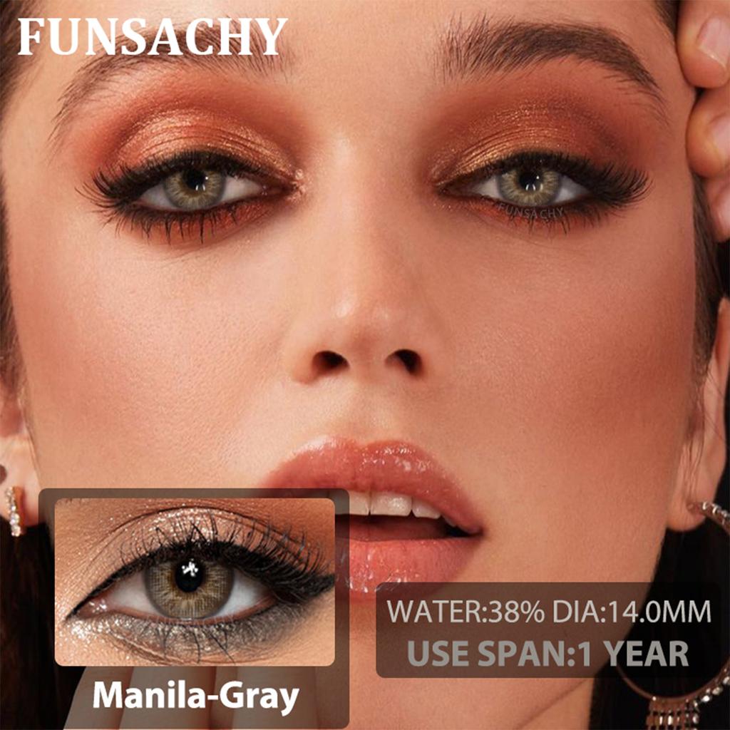Контактные линзы FUNSACHY 1Pair, натуральные цветные линзы для глаз, цветные контактные линзы для глаз, косметические мягкие линзы для глаз, для учащихся ...