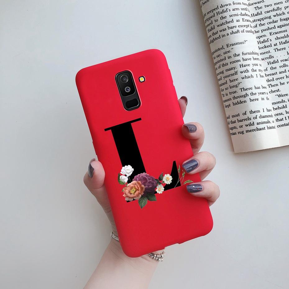 Для чехла на телефон Samsung Galaxy A6 2018 A600 A600F для Samsung A6 a 6 plus 2018 A605 A605F A6plus чехол Красивая обложка с 26 буквами