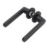 Silent Door Handle Set with Installation Parts Split Type Pure Copper Core Door Entry Locks for Indoor Bedroom Black