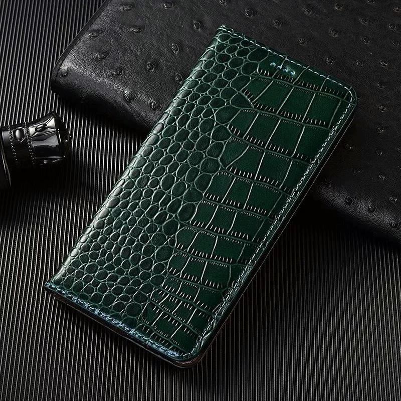 Чехол-книжка из натуральной кожи с тиснением под крокодила для Samsung Galaxy S26 Ultra S22 S23 S24 S25 Ultra Plus Кошелек