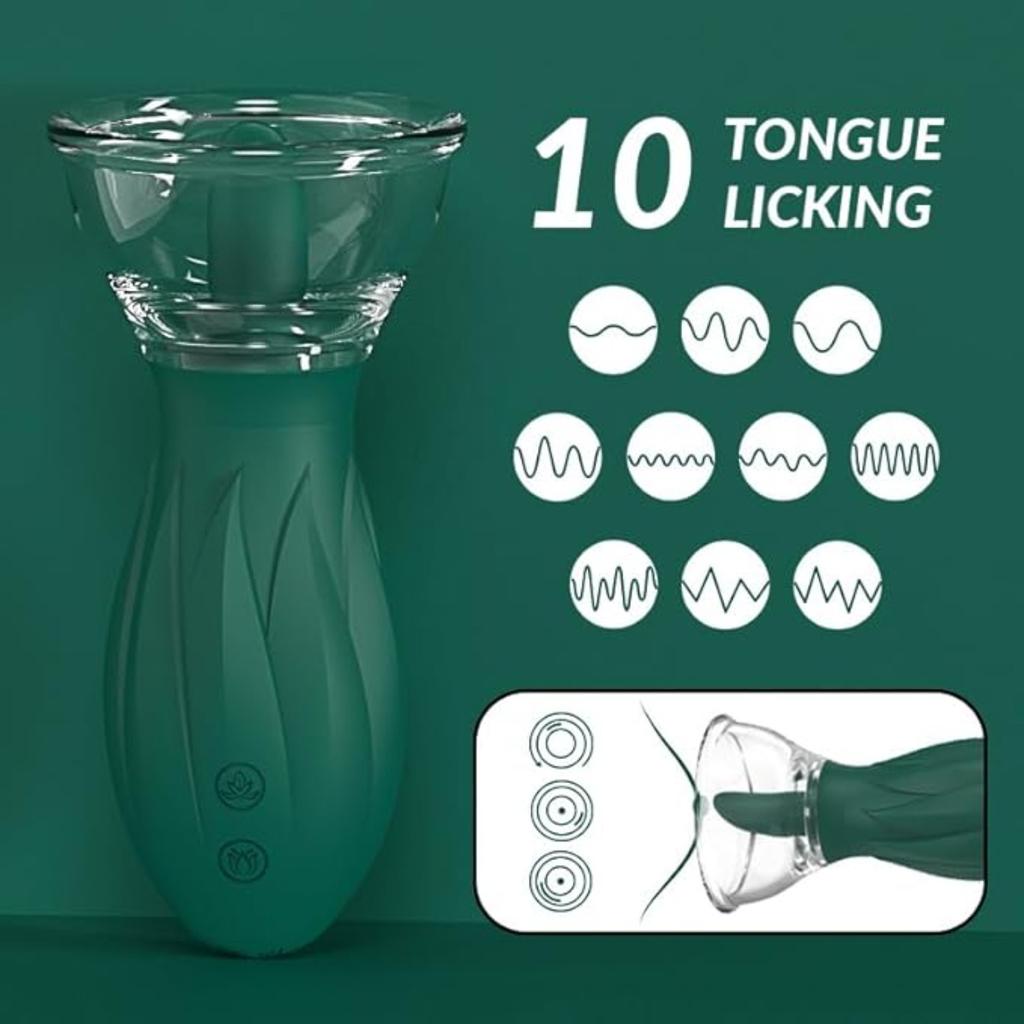 Вибратор для клитора и вибратор для языка для женщин, стимулятор точки G, секс-игрушка, 3 всасывания, 10 режимов лизания сосков, игрушки для взрослых