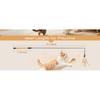 Feather Teaser Cat Toy Flying Feather Cat Catcher with Extra Long 34.5" Wand and Small Bell Fun Exerciser Playing Toy for kitten