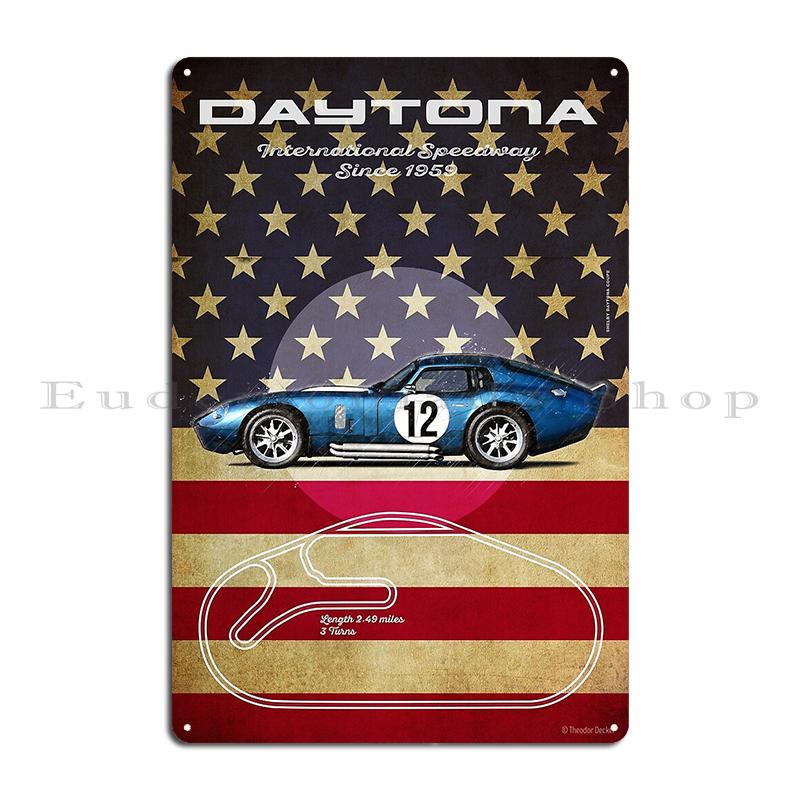 Shelby Cobra Daytona Coupe Винтажная Металлическая Табличка Настенная Фреска Постер На Заказ Вечеринка Жестяная Вывеска Постер