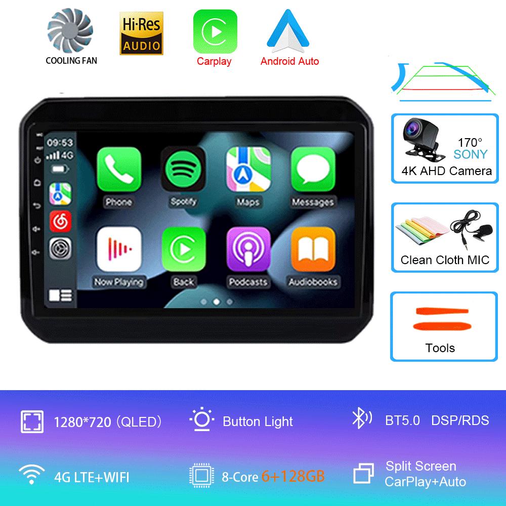 Для Suzuki Ignis 2016 2017 2018 2019 2020 9-дюймовый автомобильный радиоприемник, стереоприемник, IPS, автомультимедиа, видеоэкран, 2 Din, без DVD-монитора, GPS