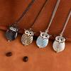 Милый брелок-сова, карманные часы в стиле флип, детские часы, ожерелье, подвесные часы, для повседневной носки