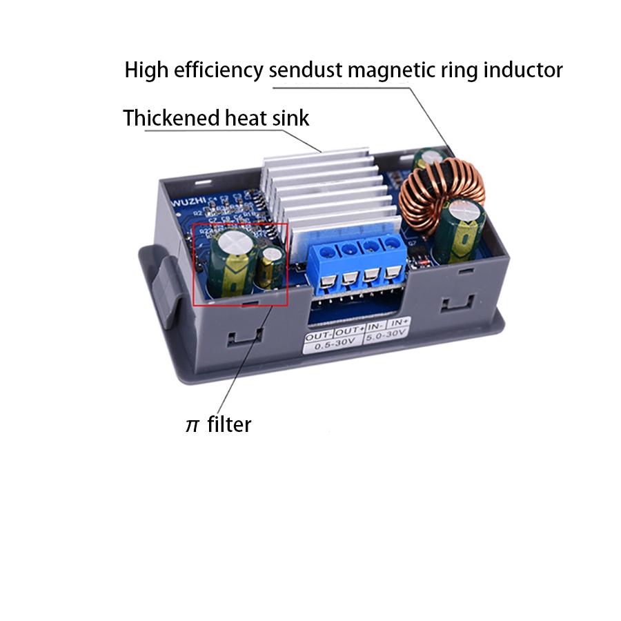 Модуль понижающе-повышающего преобразователя постоянного тока 0,5-30 В 4 А CC CV регулятор напряжения ЖК-дисплей