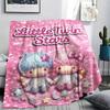 1 шт. Фланелевое одеяло с принтом Little Twin Stars, Высококачественное, Для всех сезонов, Декор для дома, Тепло и уют, Идеально для рождественских подарков