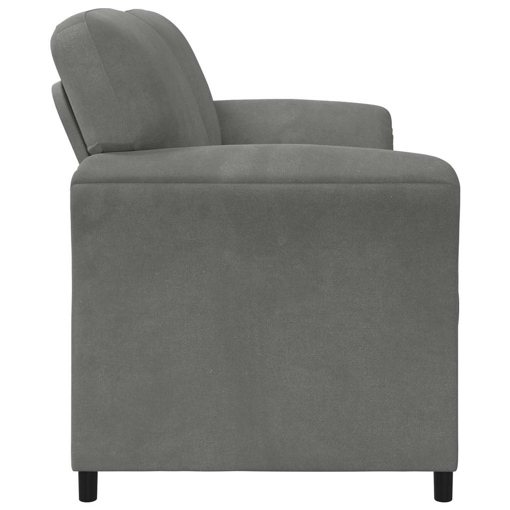 3 Seater Sofa Dark Grey 198 x 83 x 95 cm Velvet