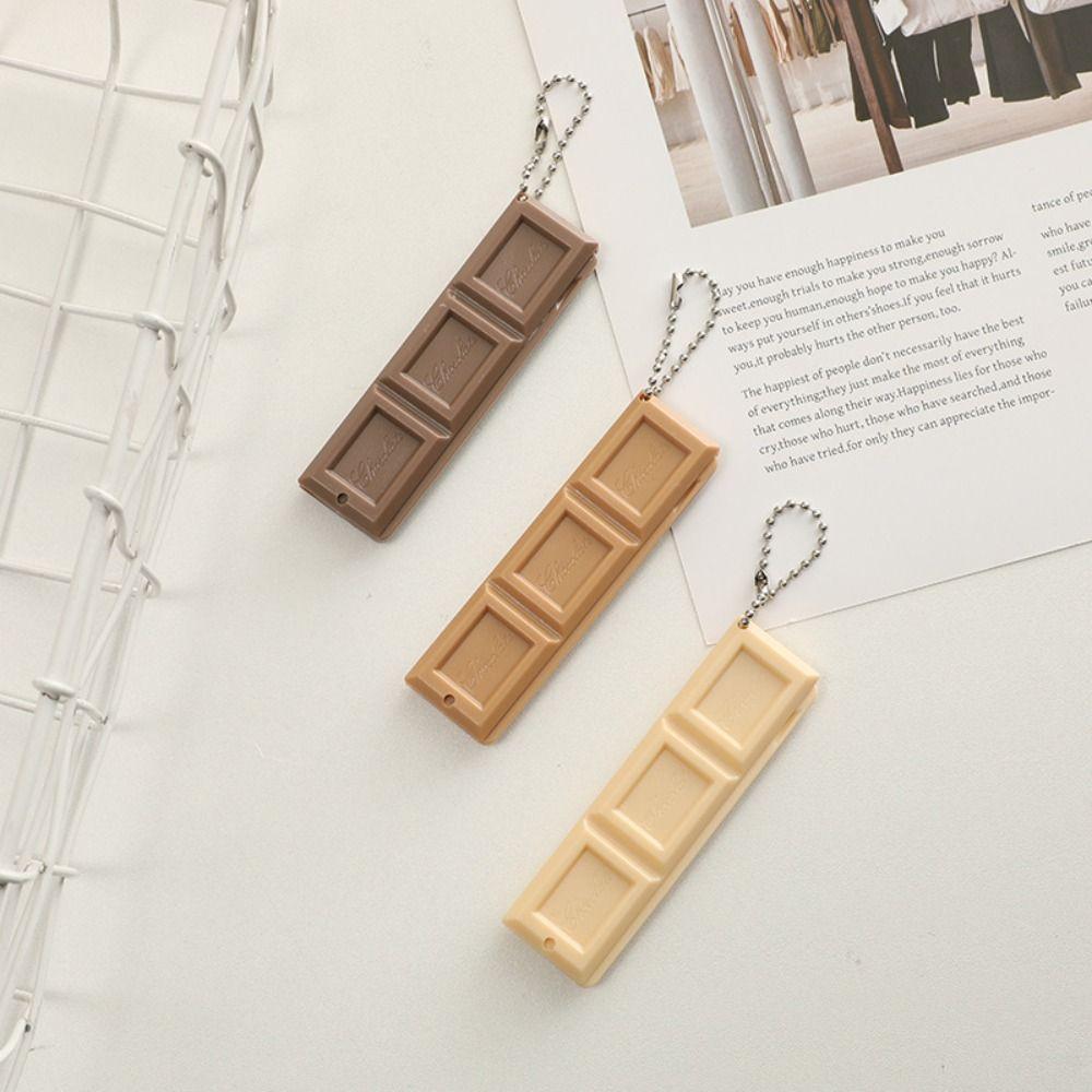 New 2-in-1 Folding Comb with Mirror Chocolate-Shaped Hair Comb Portable Mini Styling Tool Gift