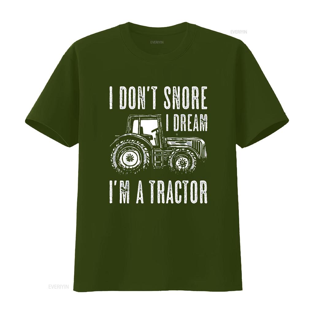 I Don t Snore Dream m a Tractor Funny gifts Mens Shirt Black 3X Large vintage Washed Versatile Slightly Casual