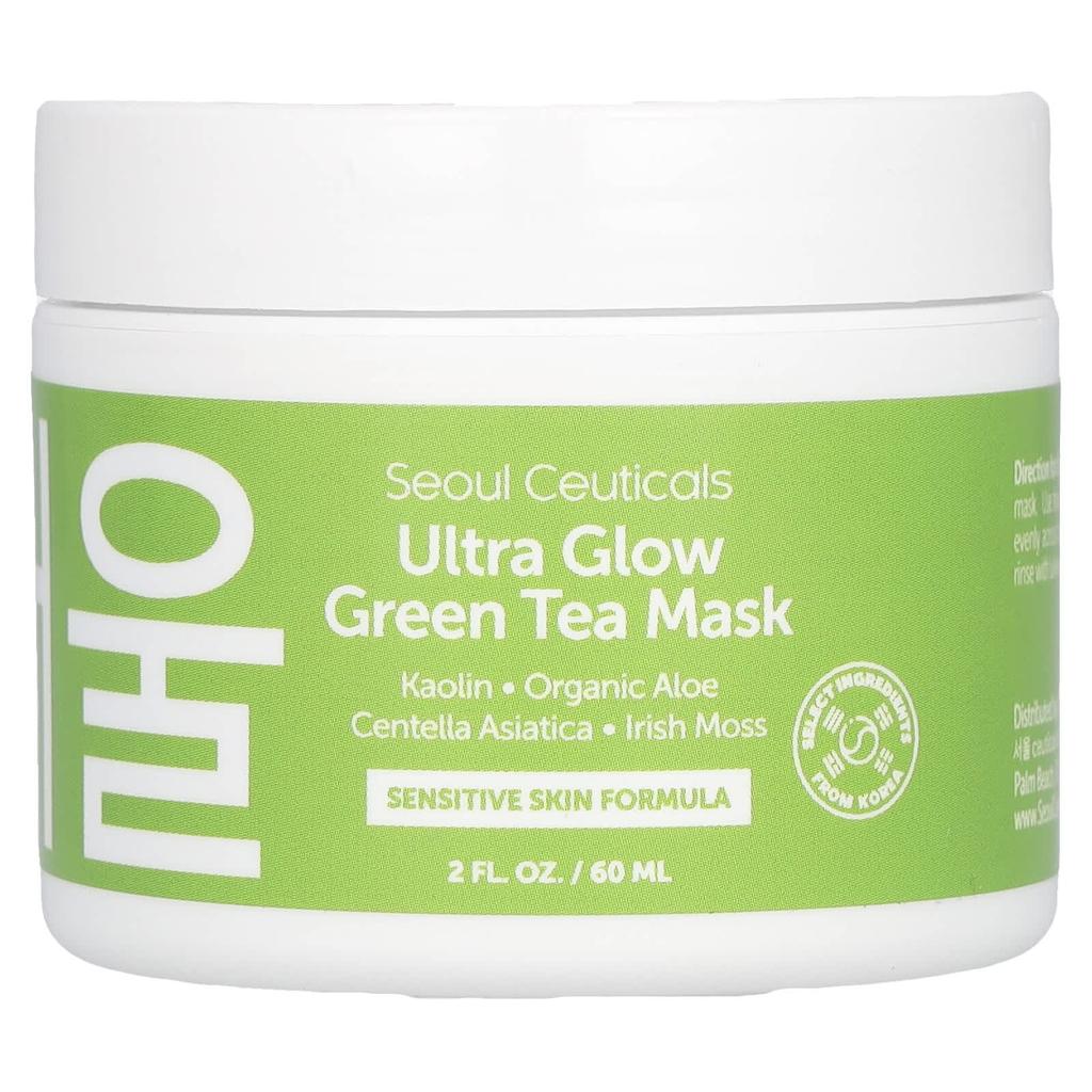 SeoulCeuticals Ultra Glow Green Tea Beauty Mask, 2 Fl Oz (60 Ml)