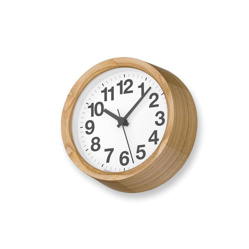 Lemnos Analog Wall Clock, Natural Oak, Natural Wood, ClockA Small OAK YK24-14