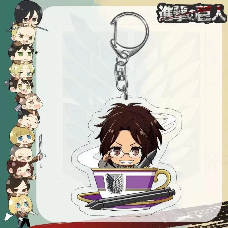 Attack on Titan Anime Acrylic Keychain Charm, Mikasa Levi Eren Bag Hanging Ornament